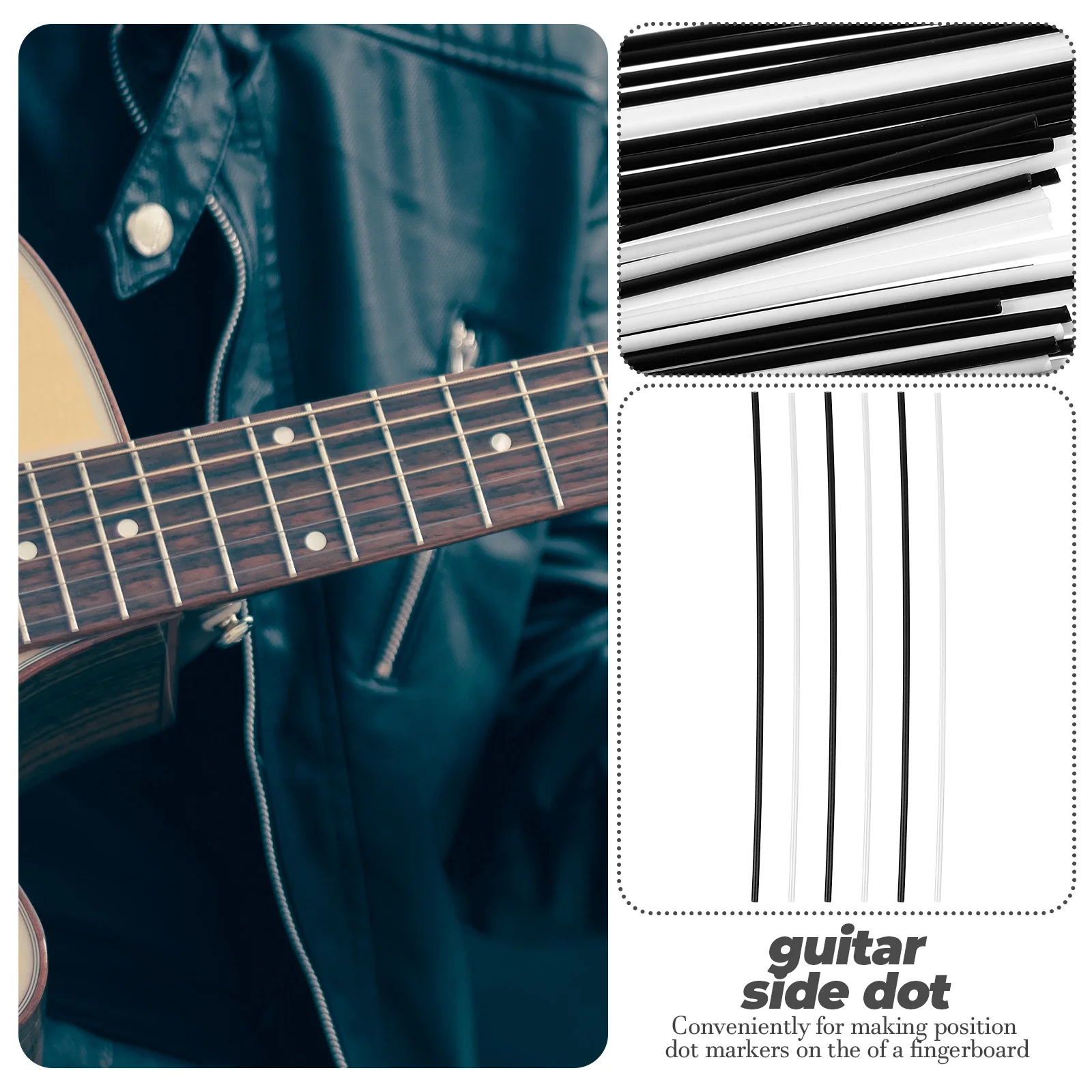 

50 Pcs Guitar Side Dot Marker ABS Fretboard Position Inlay Mini Light for Guitar Bass Accessories Music Instrument Parts