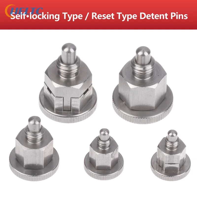 1Pc  304 Stainless Steel Indexing Pin / Full Knob Plunger Spring Positioning Pin M6 M8 M10 Accessories