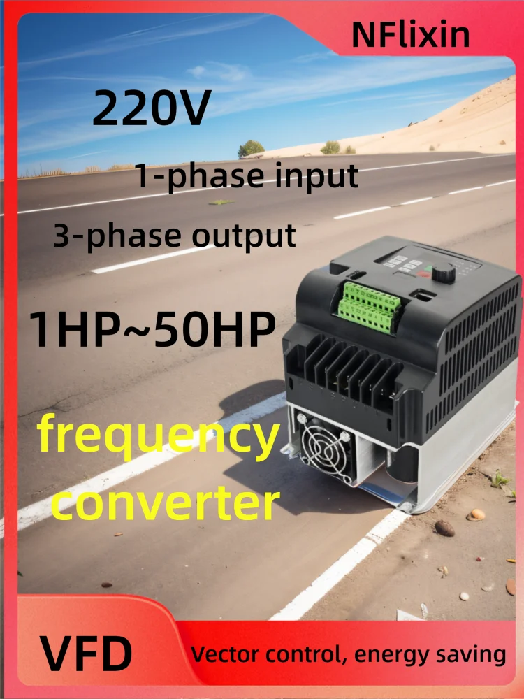

1HP~50HP Single Phase to 3 Phase VFD Variable Frequency Drive Inverter 220V AC Motor Control