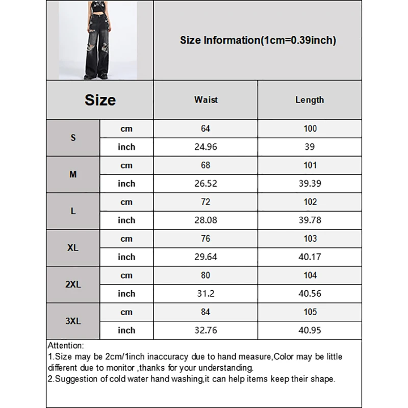 Women's Ripped Jeans Y2K High Street Boyfriend Pants Retro Washed Black Straight Leg Jeans 2024 Street Fashion