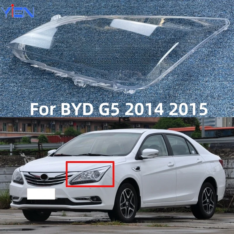 

For BYD G5 2014 2015 Car Lights Shell Headlight Transparent Cover Lampshade Head Lamp Headlamp Shell Lens Plexiglass