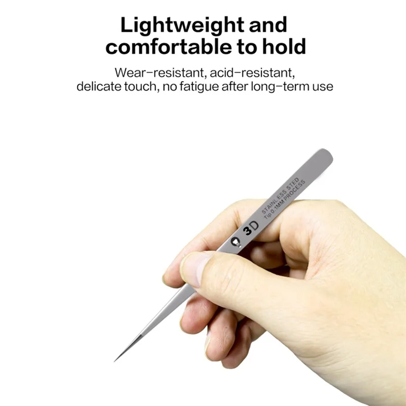 MOPHE-I2C NS(02-04) ملقط سلك طائر غير مغناطيسي من الفولاذ المقاوم للصدأ ملاقط من سبائك الفائقة أداة يدوية لإصلاح دائرة الهاتف