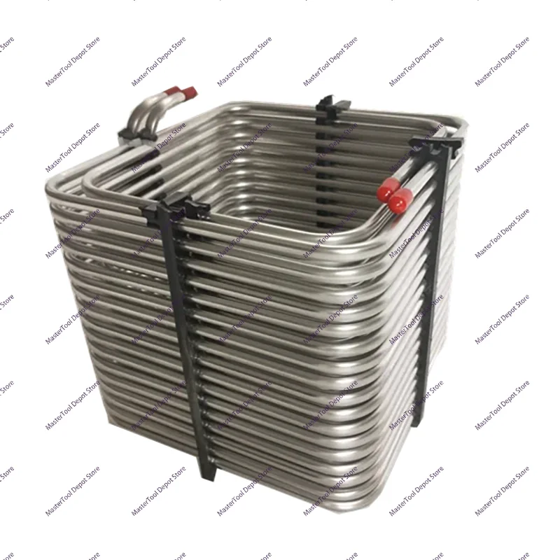 304 Material 8mm Tube Stainless Steel Wine Tube 2-Way Cooling Wine Tube For Beer Insulated Box 220X220MM