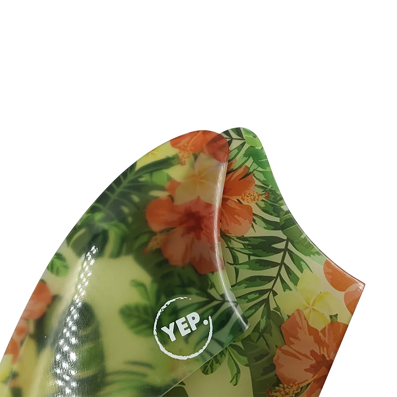 UPSURF-FCSII Keel Fins Fiberglass Surfboard Set, Twin Fins, Double Tabs, 2 Fins for Twin Fins Board, Shortboard Stabilizer