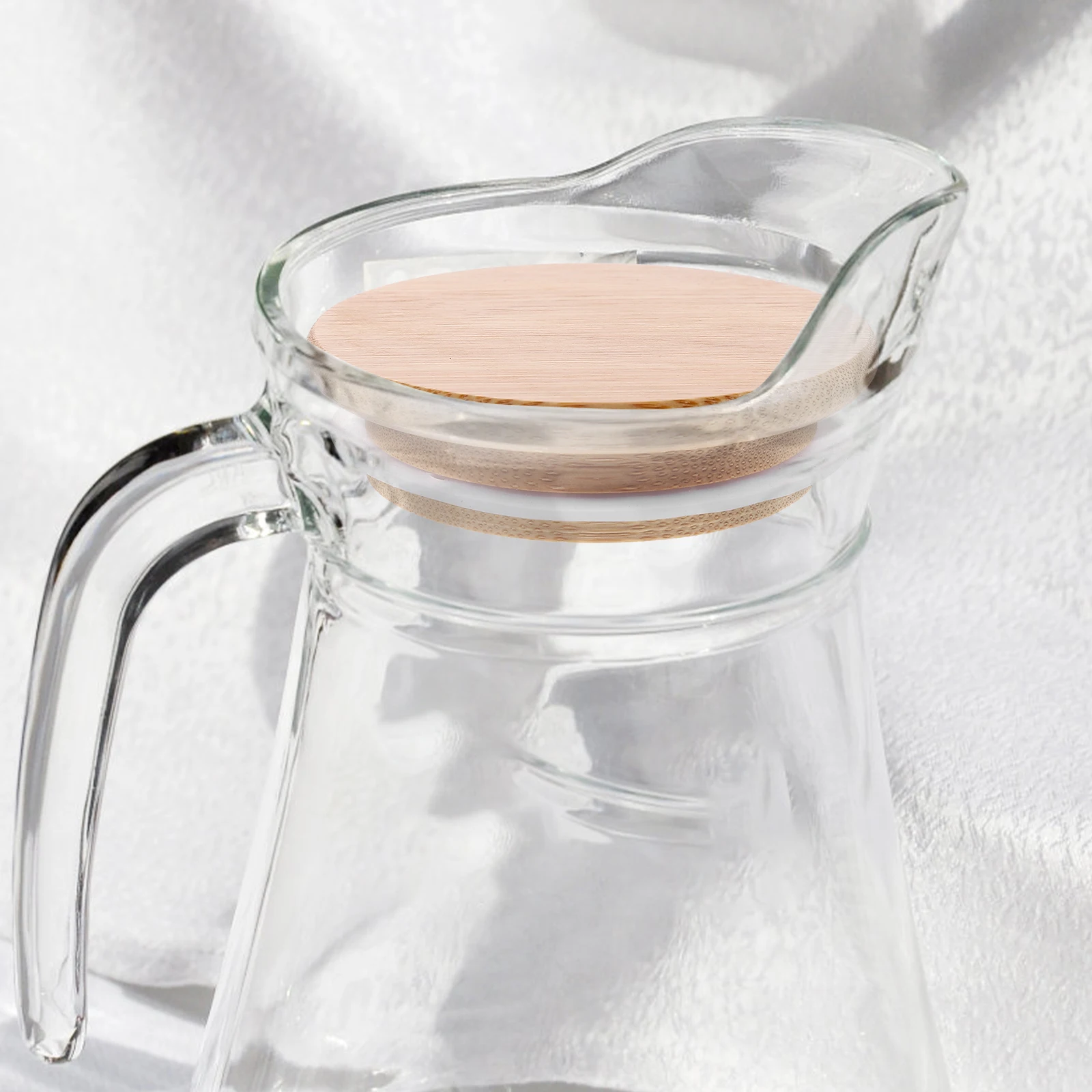 

Крышка кувшина для воды, уплотнительная крышка из бамбукового материала, легко чистящаяся крышка бытового кувшина, удобная конструкция ручки, поставка кувшина