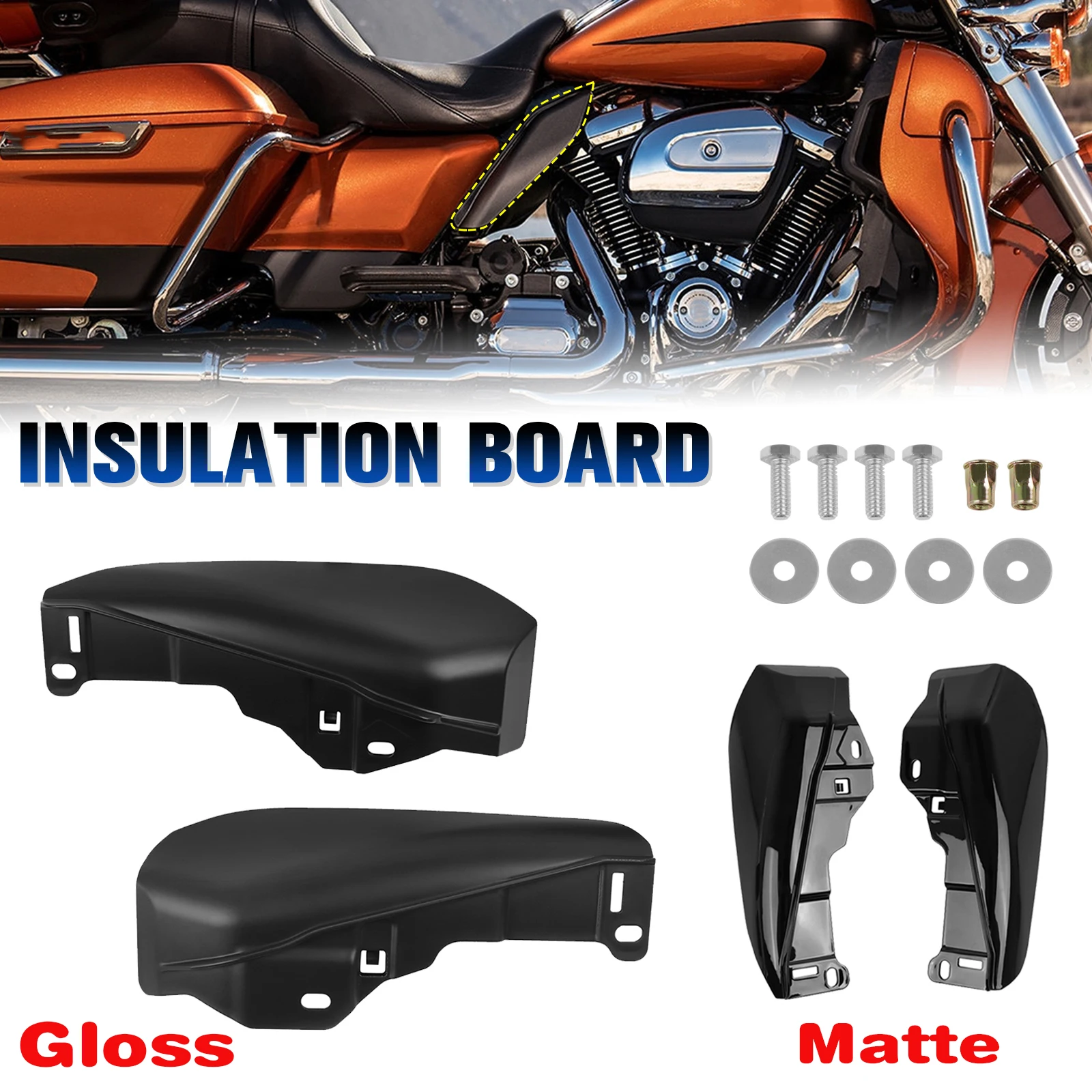 Compatible with Harley Touring Street Electra Glide CVO Road King FLHR FLHX 2023-UP Mid-Frame Air Deflector Under Seat Engine