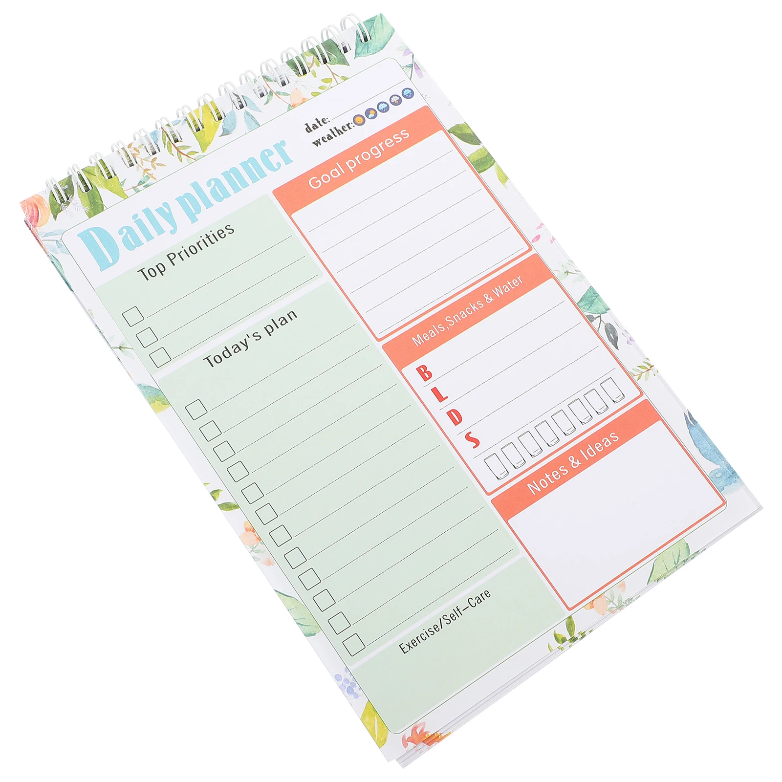 

Bound Planner Thick Paper Filling Notebook for Daily Planning To-Do List Meal Schedule Memo Pad Spiral Planner Stationery Gift