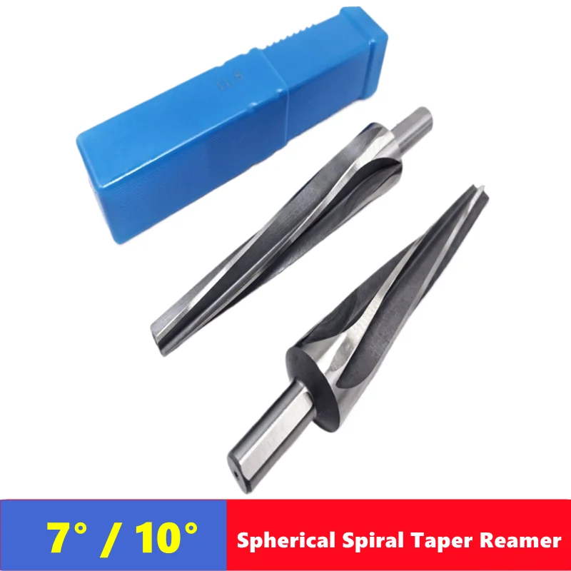 

HSS spherical spiral taper reamer 7 degree/10 degree , suitable for deburring machine tools for automotive and truck towing rods