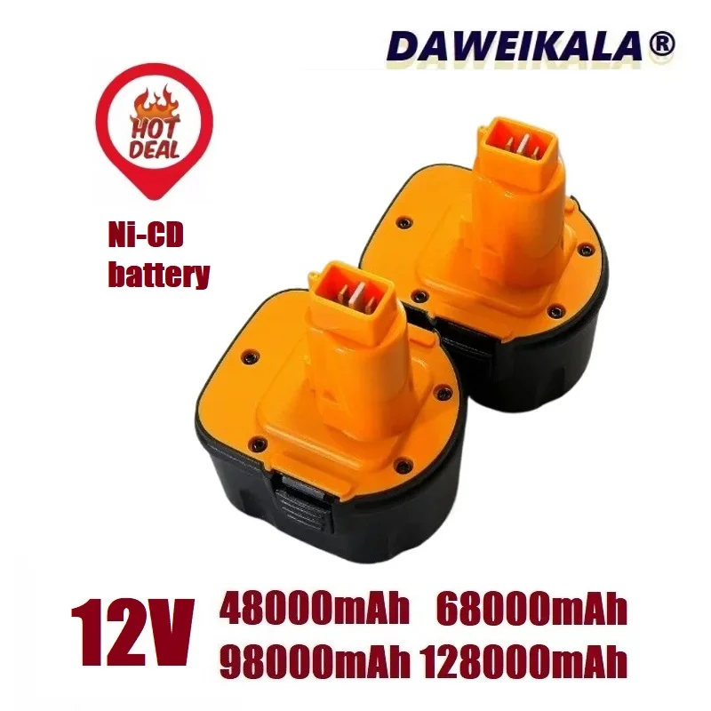 Nuevo modelo de batería Ni-CD de 12v y 12800mAh para herramientas Dewei DE9074 DC9071 DE9037 DE9075 DW9072 DW9074 DC727 DC756 DC980 DC981