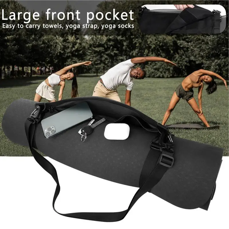 Yoga Mat Bag Carrier Multifunctional Yoga Mat Holder Full-zip Exercise Yoga Mat Carrier Bag Easy Access Zipper Adjustable Strap