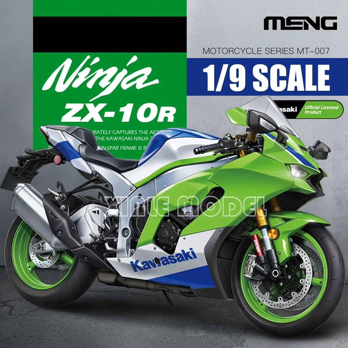 MENG 플라스틱 조립 모델 키트 MT-007 가와사키 닌자 ZX-10R 오토바이 1/9