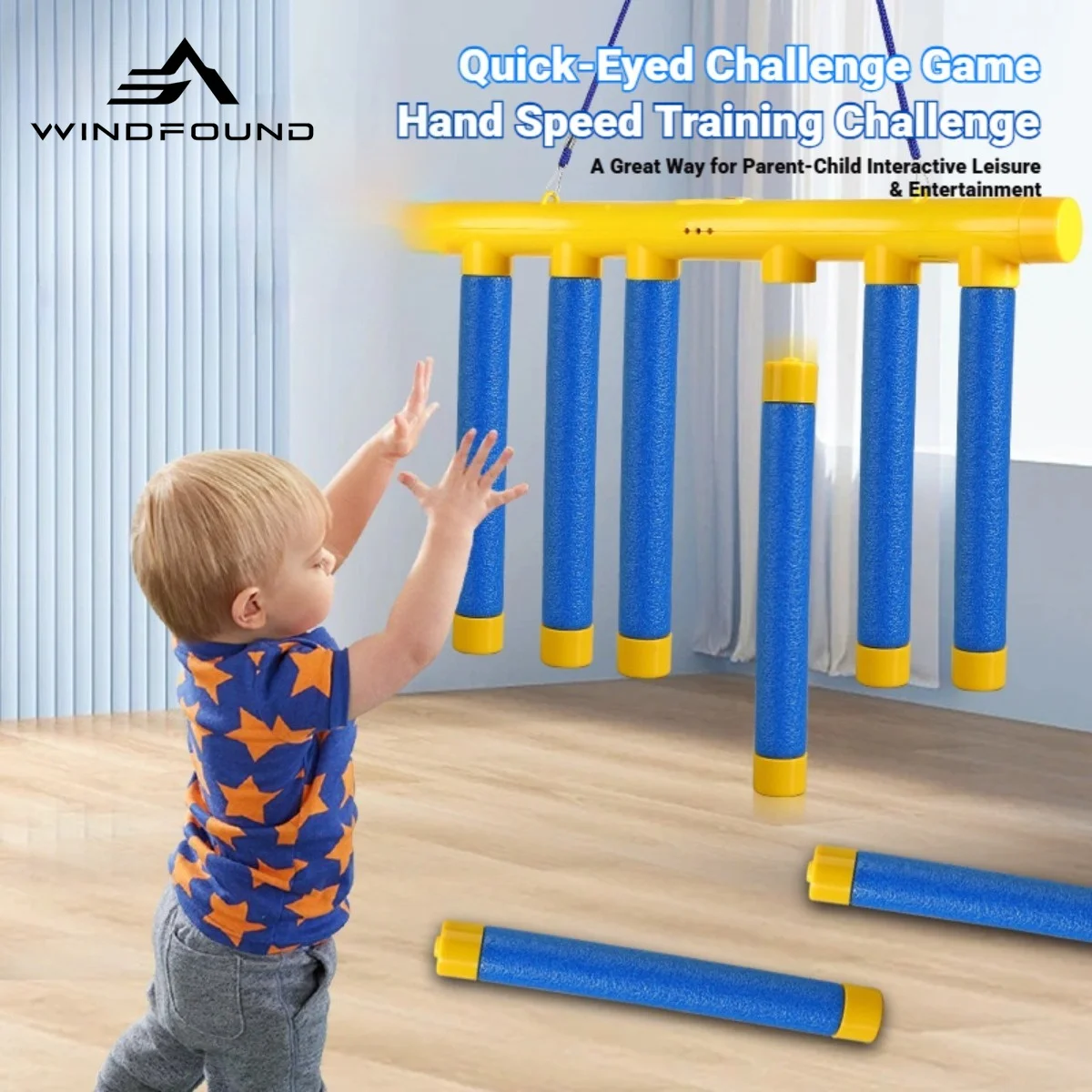 Focus Training Catch Stick Game, Quick Reaction Drop Toy for Kids, Fun Interactive Sensory Play for Hand-Eye Coordination