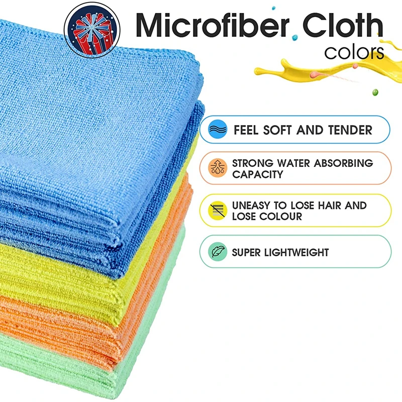 5Pcs/Pack Microfiber Dust Cleaning Cloth,Absorbs Kitchen Towel,Multifunctional Cleaning Rag for Kitchen,Household Cleaning Tools