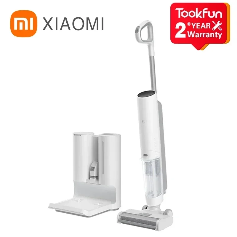 Беспроводной пылесос XIAOMI MIJIA для сухой и влажной уборки, умная ручная Швабра для мытья в горячей воде, для уборки пола