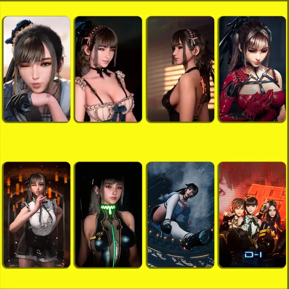 

Game S-Stellar Blade Eve Card Stickers For Debit Bank Credit Cards Metro Bus Pass Sticker Decoration Cover Skin