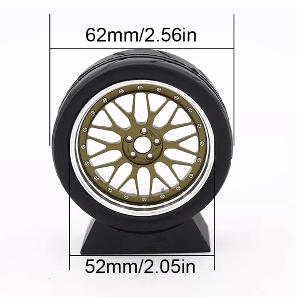 2 Inches Aluminum Alloy Rim Ornament with Tire, Wheel Spinner Air Fresheners Vent Kit