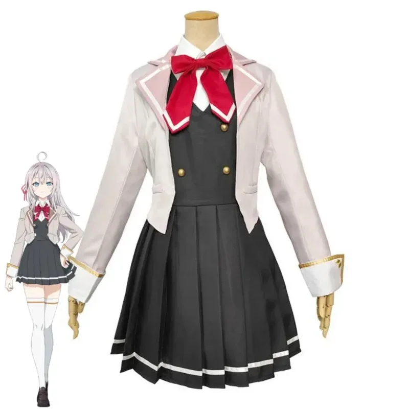 

Аниме Alya Sometimes Hides Her Feelings in Russian Alisa Mikhaylovna Kujo Косплей Костюм Парик Японская школьная форма JK Skirtv;