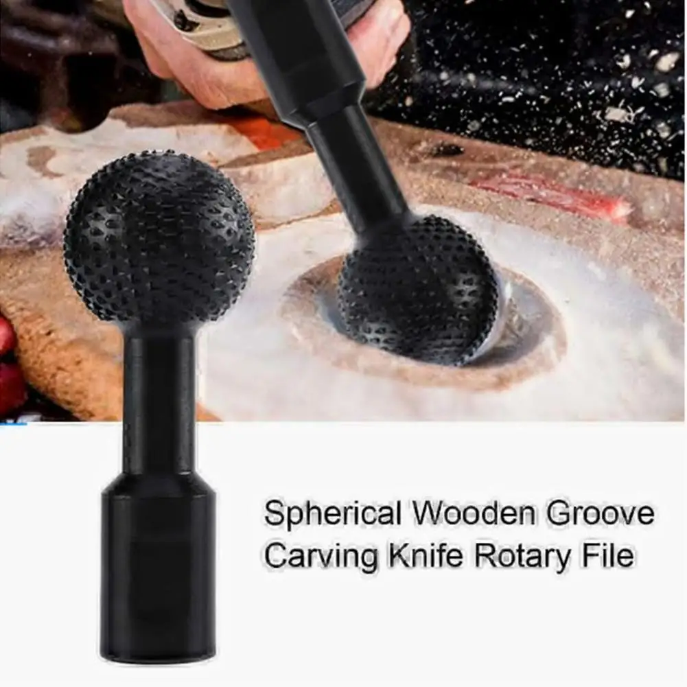 

10/14mm Sphere Rotary Grinding Head Wood Carving Polishing Engraving Drill Bit Ball Gouge Angle Grinder Tools