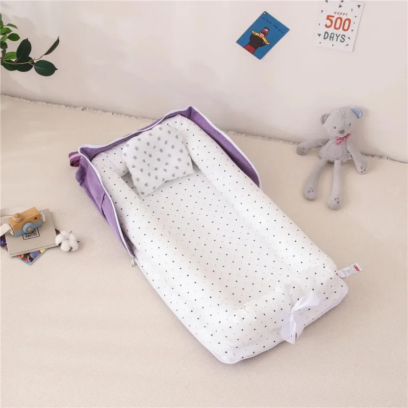 Baby Soft Baby Nest Bed Crib Recliner Cradle Single Shoulder Mommy Bag Styling Pillow Bag Bed Central Crib Baby Bed