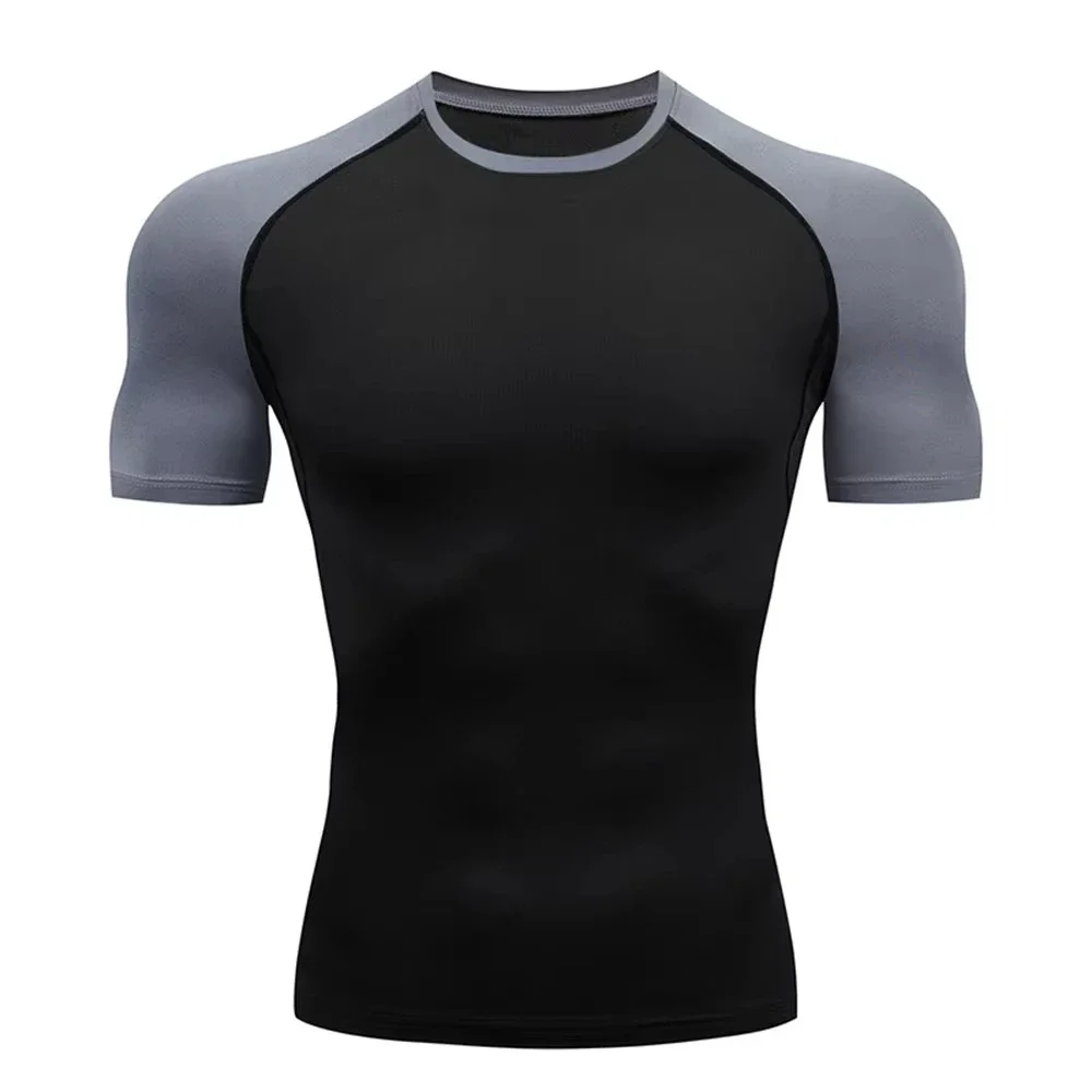 Men's Compression Shirts Summer Short Sleeves Tees T-shirt Gym Workout Fitness Running Tops Undershirts Baselayer Sportswear