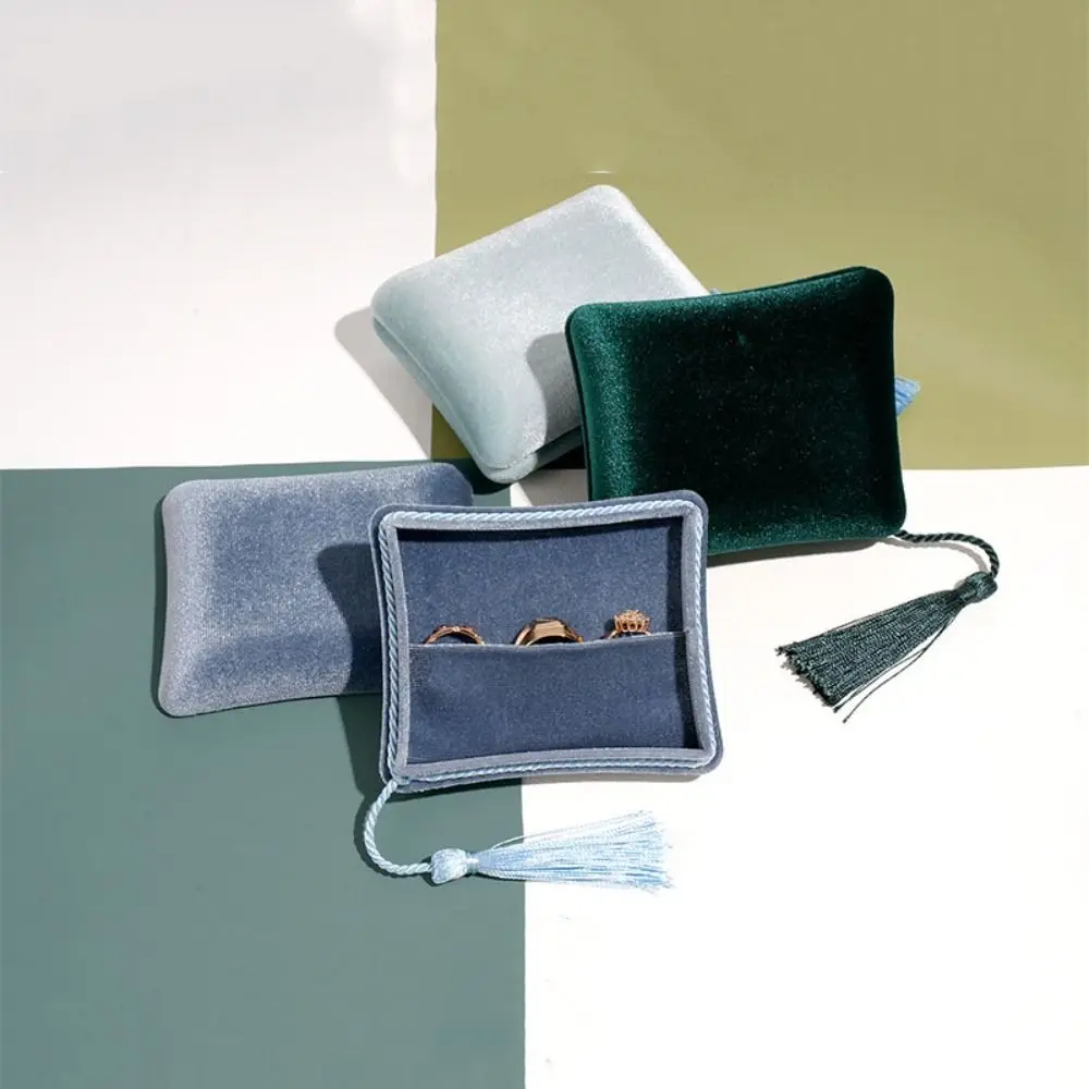 

Tassels Jewelry Packing Bag Bracelet Earrings Rings Necklace Velvet Jewelry Holder Large Capacity Organizer