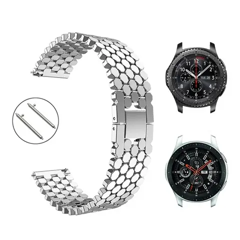 22mm 20mm rostfritt stålarmband för Samsung Galaxy Watch 3 45mm band Gear S3 Active 2 för Huawei Watch armband för Amazfit bälte 10 best sales armband Samsung Galaxy Watch 3 45mm - №5