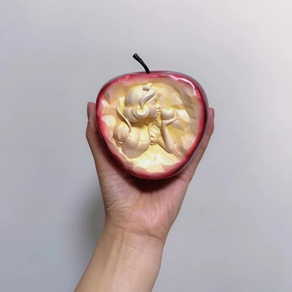 

Christmas Apple Resin Figure Finished Resin Mold Toy Model Glow Statue Desktop Decoration Ornaments Kids Christmas Gifts Toys
