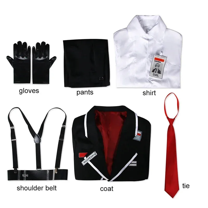 QQ 123 เกมลิมบัสบริษัทคอสเพลย์ซินแคลร์เครื่องแต่งกายเสื้อคลุมยาวเสื้อกางเกงชุดสูทที่กำหนดเองผู้ชายผู้หญิงปาร์ตี้ฮาโลวีนชุด
