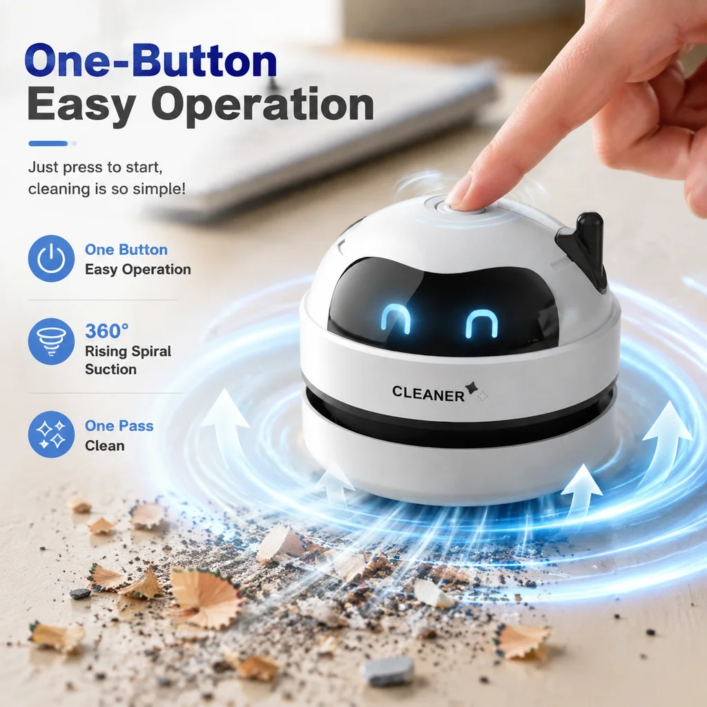 Mini-Tischstaubsauger 360 °    – Mini Desktop Vacuum Cleaner For Eraser Dust Bewertung und Preis