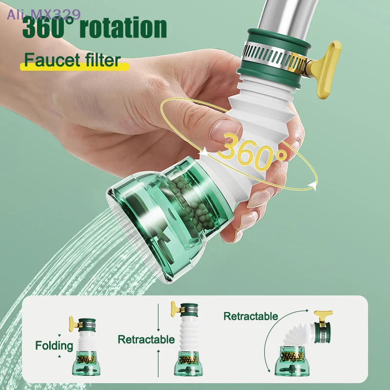 

【MX329】360 Rotation Faucet Bubbler Swivel Water Saving Economizer Head Shower Kitchen Faucet Nozzle Adapter Sink Accessories