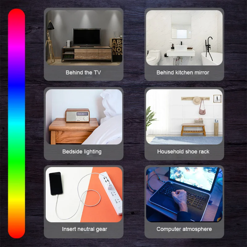 Creative Smart Voice Control Night Light Motion Sensor Lamp on / Off Colorful USB Night Light Speak To Control Lights Portable