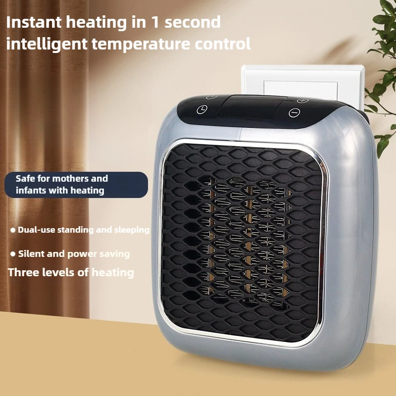 800W Mini Heater for Car Home Small Bathroom Heating Fans Wall Mounted PTC Ceramic Electric Heater with Remote Control Household