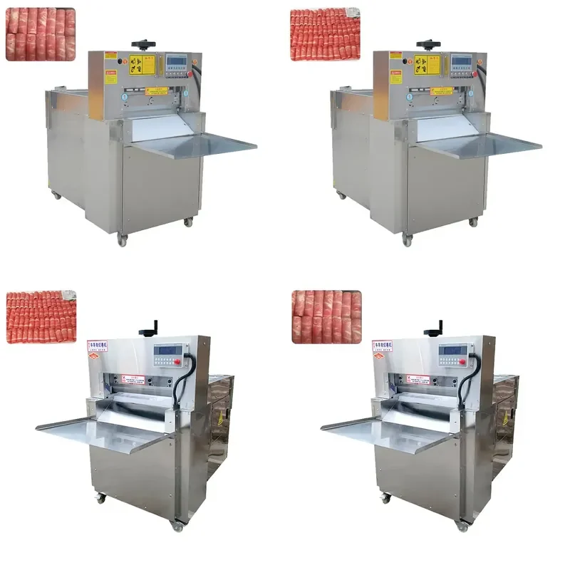Automatic Meat Cutting Machine Multi-functional Frozen Beef and Mutton Roll Slicer for Home and Commercial Use