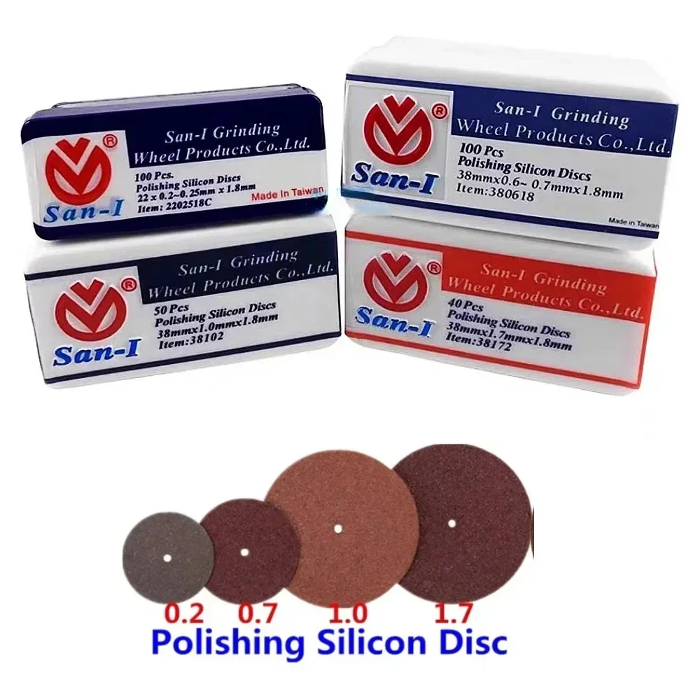 1Box Dental Lab Thin Thick Polishing Wheels Grinding Silicon Resin Discs Separating Wheel for Dental Lab Materials