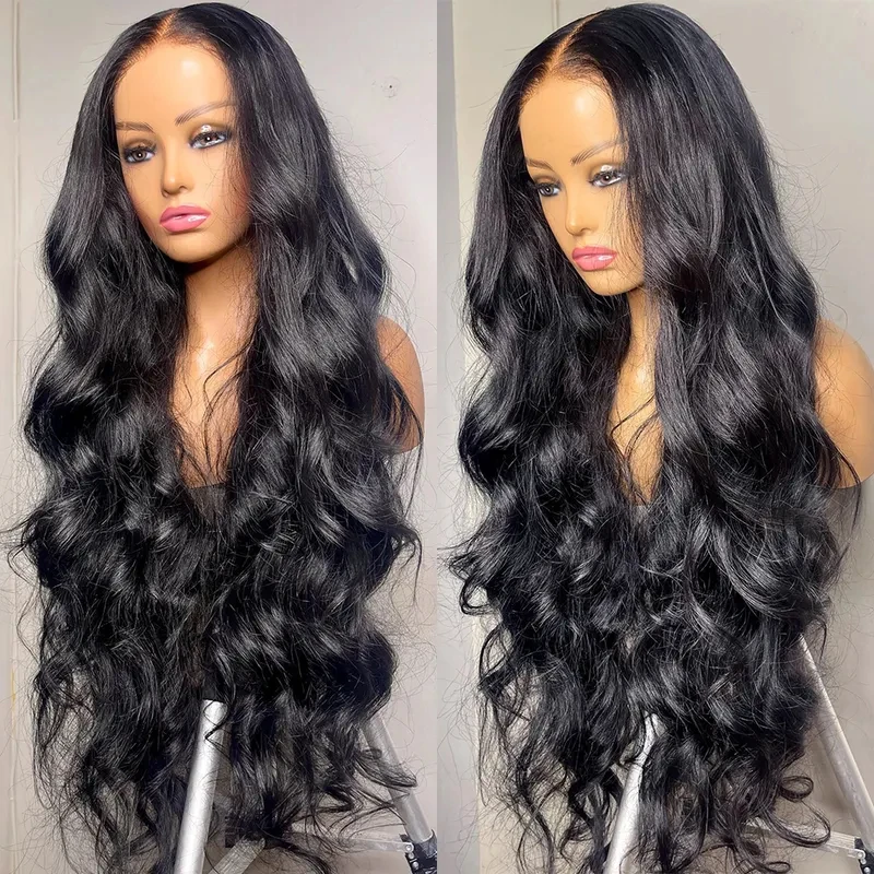 13x6 HD Transparent Body Wave Lace Front Human Hair Wigs 180%Brazilian Virgin 32Inch Wet And Wavy 360 Lace Frontal Wig For Women