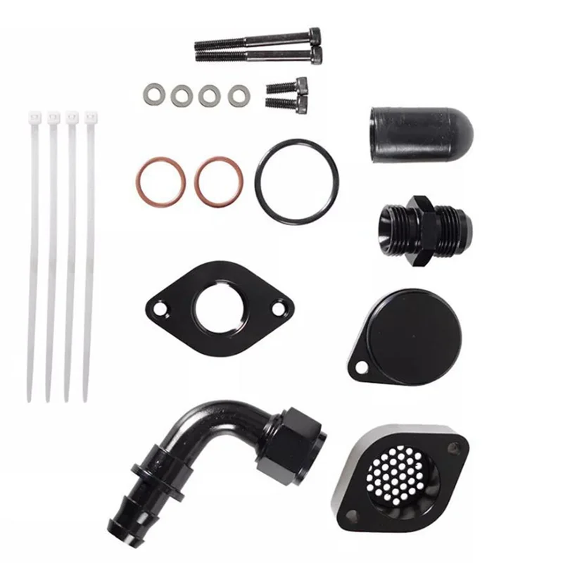 

For 2011-2020 Ford 6.7L Powerstroke Diesel Turbo Piping Kit CCV Crank Case Vent Reroute Base Set