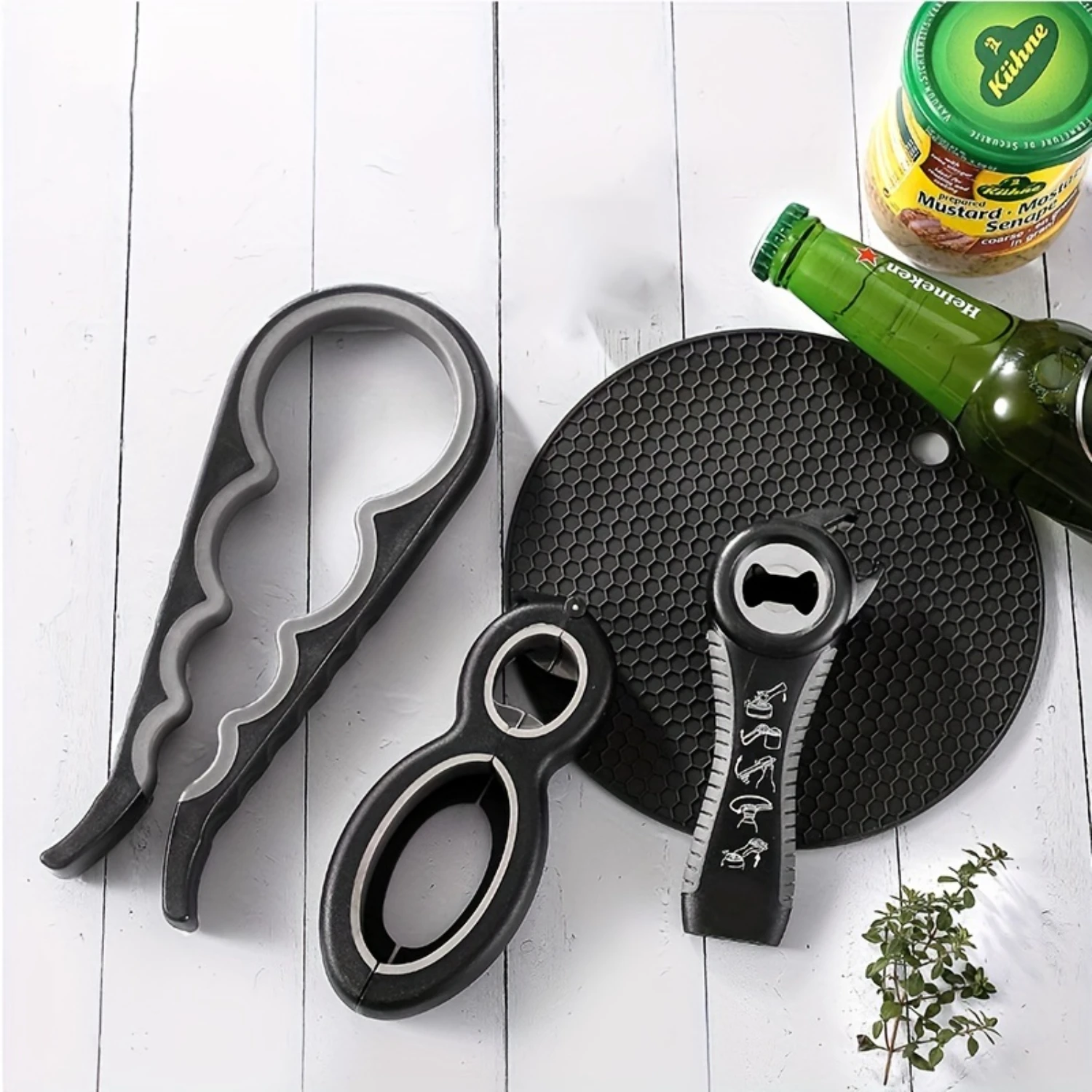 

Stainless Steel Bottle & Can Opener Set - Versatile Gadgets For , Restaurant Use Accessories Japanese Gadgets