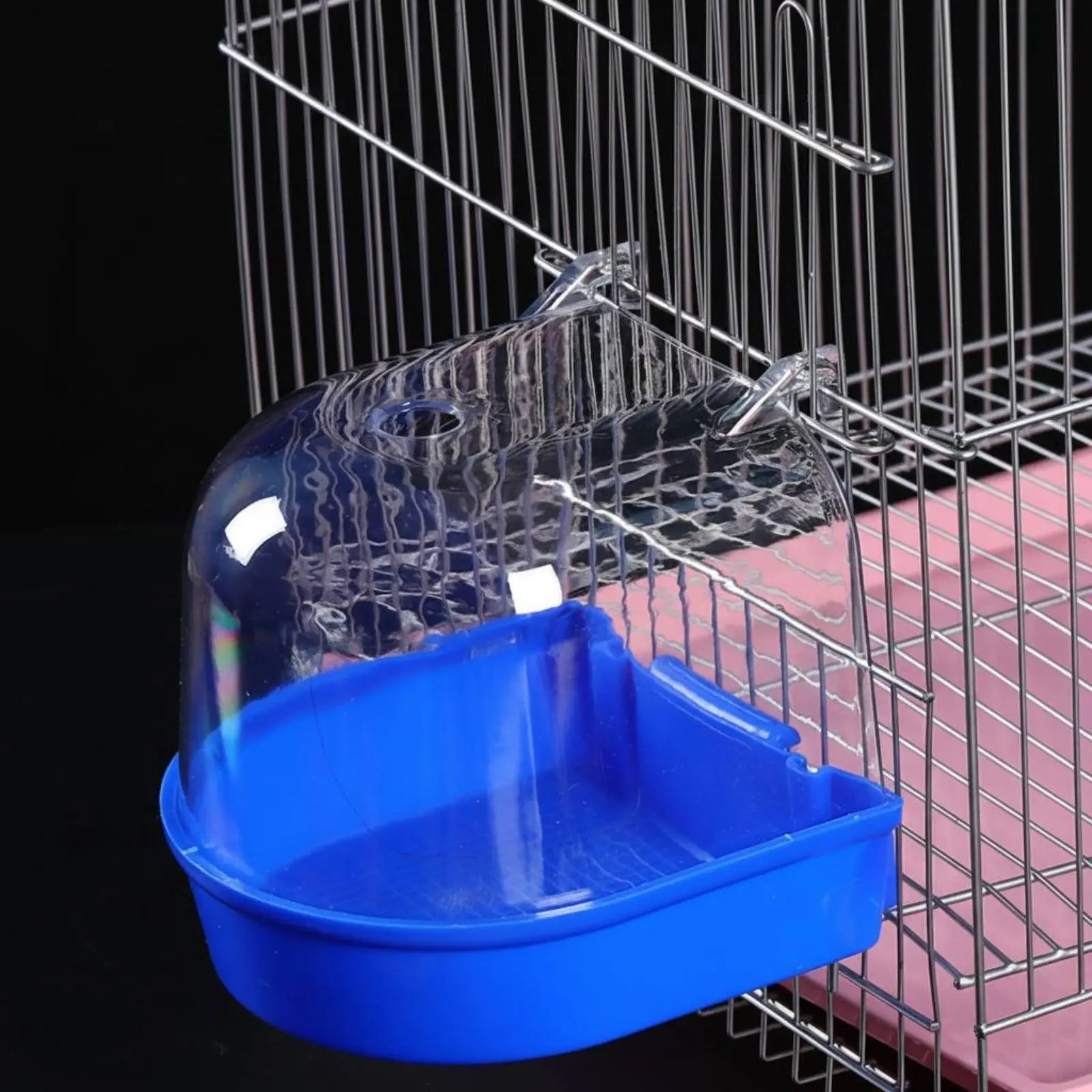 Bird Bathing Box Easy to Install Bird Shower Box Enclosure Accessory Non Pet Supply Removable Drawer view 2