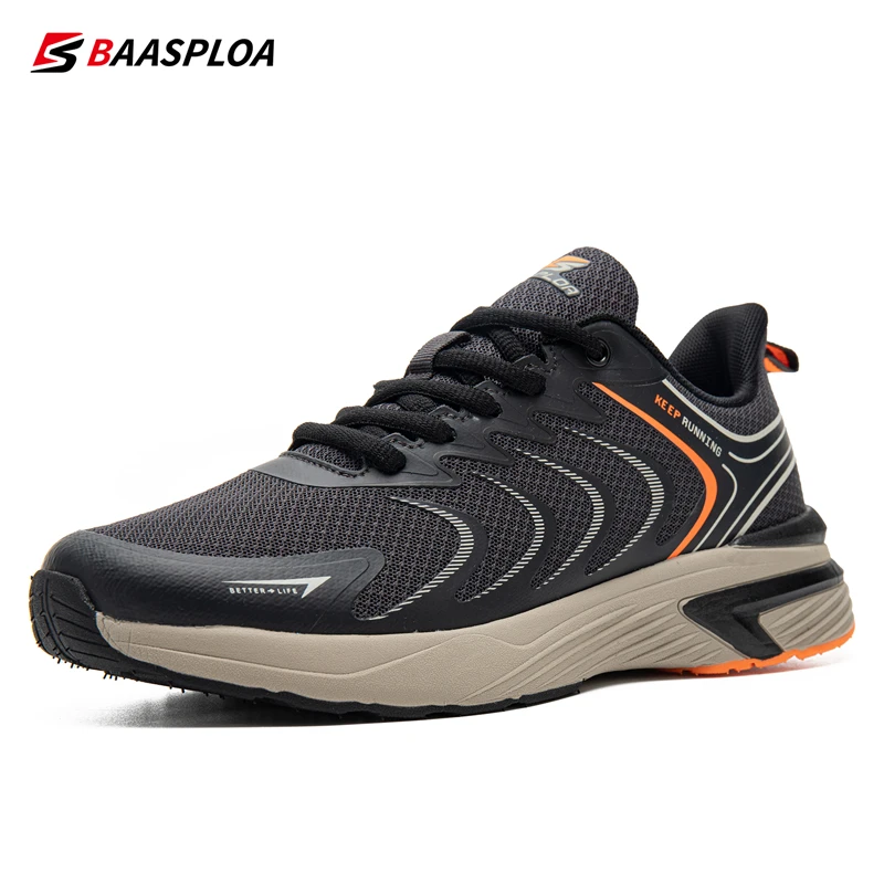 

Baasploa 2023 New Men's Outdoor Sports Running Shoes Lightweight Mesh Breathable Mountain Running Fashion Sneakers