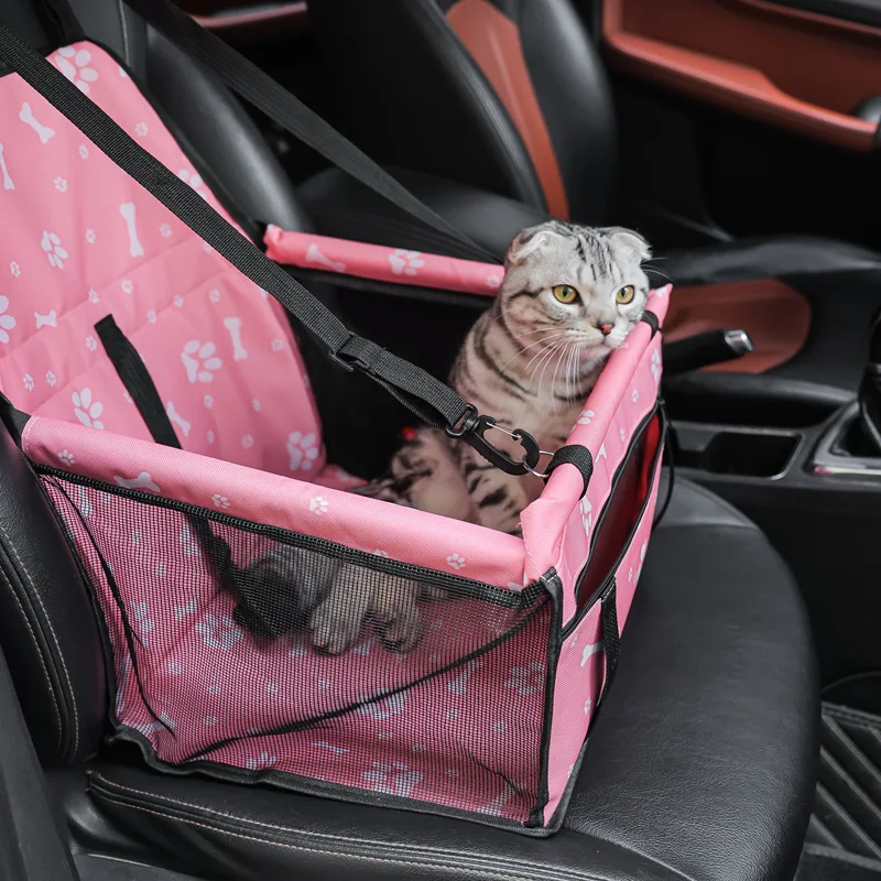 

Cat Carriers Bags Travel Accessories Pet Dog Seat, Foldable Dog Car Booster Seat Waterproof Breathable Oxford Travel Bag Puppies