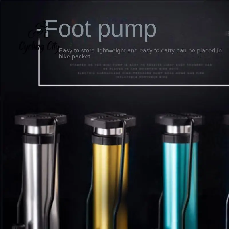 

Cycling City Bicycle Foot Pump Home Battery Car Electric Motorcycle Air Pump Mini Pedal Air Pump Portable Aluminum Alloy Pump