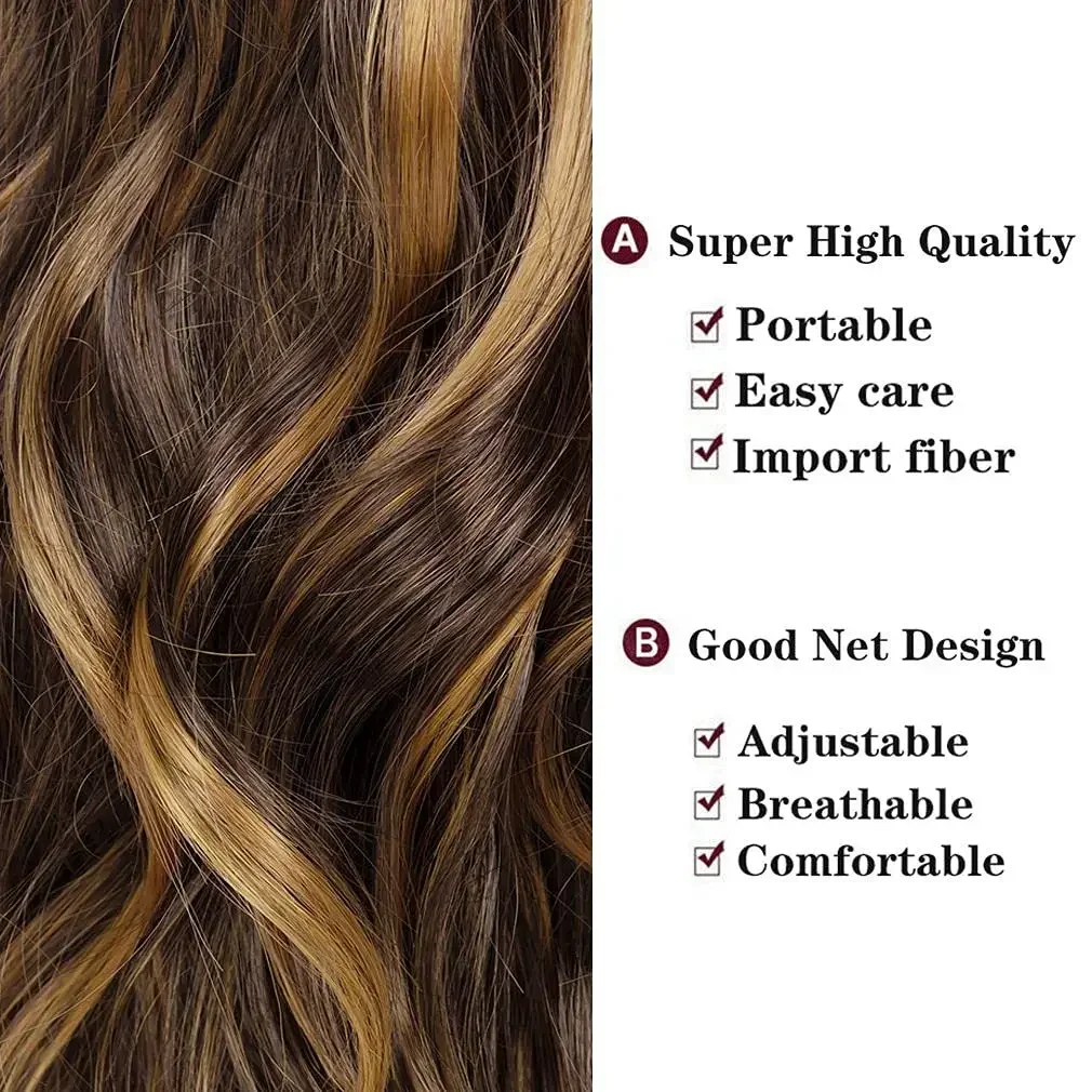 13X4 Body Wave Lace Front Pruik Synthetische Highlight/Roodbruine Hittebestendige Vezel Lace Frontale Pruik Pre Geplukt Met Baby Hai