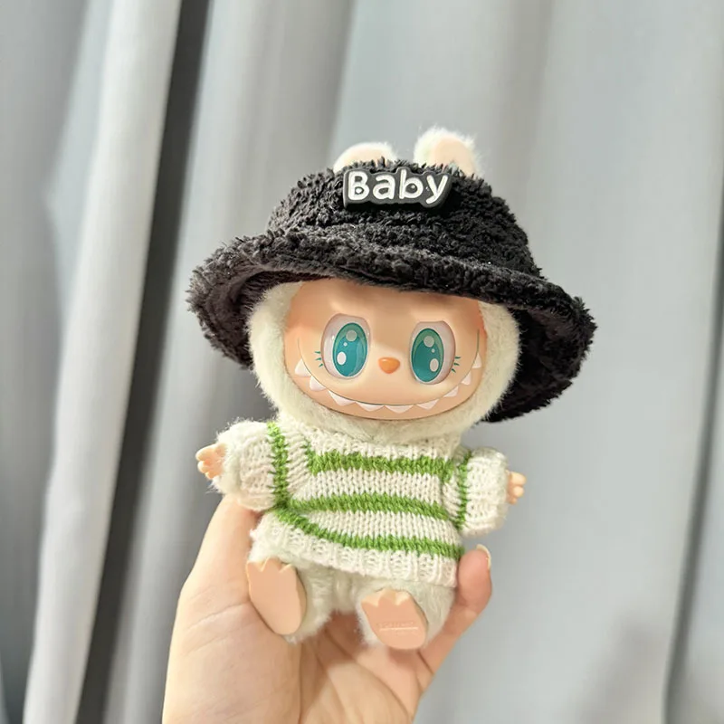 

17cm Toy Doll Clothes for Labbubu Accessories Luxury Backpack New Original Clothing for Labalbu Sweater Outfit Mini Cute Bag Hat