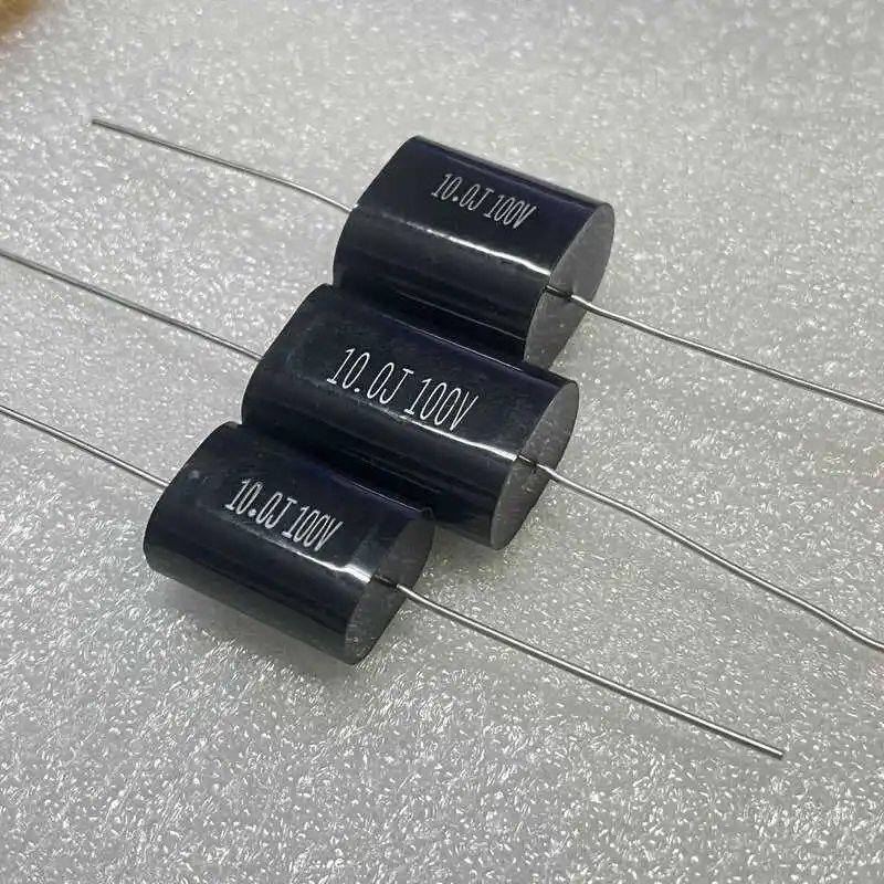 

5PCS/LOT Copper Feet MET MKT MEA 100V 10UF 10.0J 106J 100VDC Axial Thin Film Capacitor