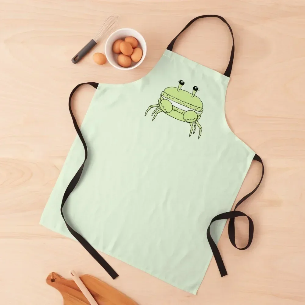 

Lime Macaron Crab Apron Restaurant Cute Kitchen Accessories Household Items Kitchen Apron