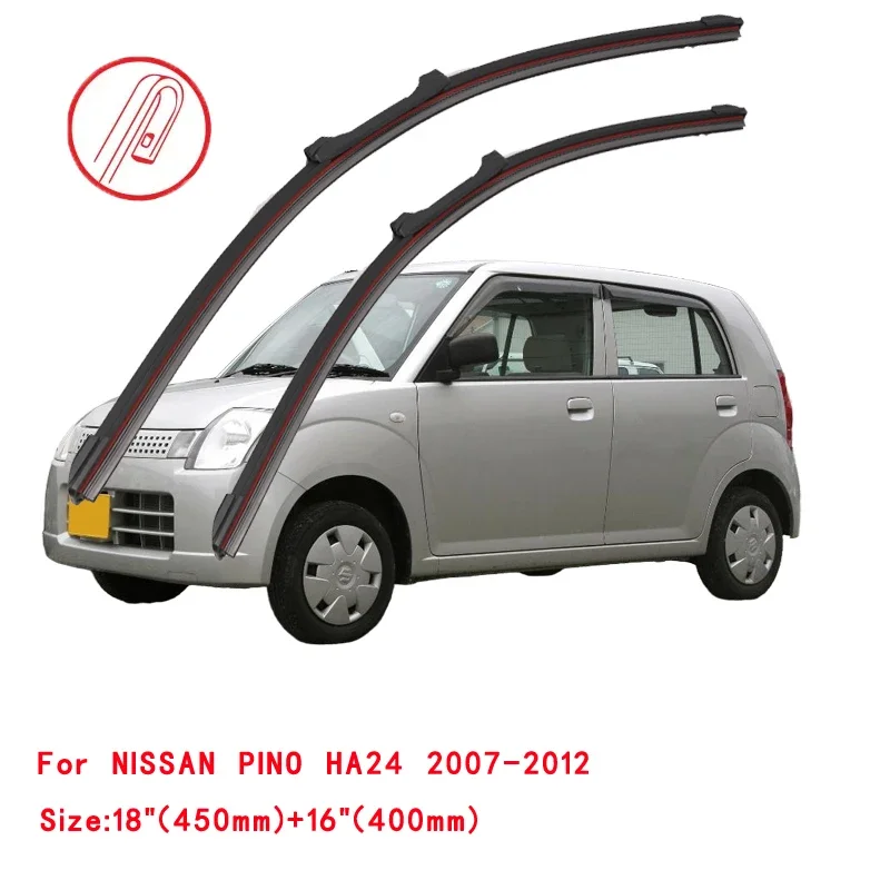 

For NISSAN PINO HC24 2007-2012 Car Windshield Wiper Blade Front Windscreen Brushes Washer Accessories Cleaning Replacement Parts