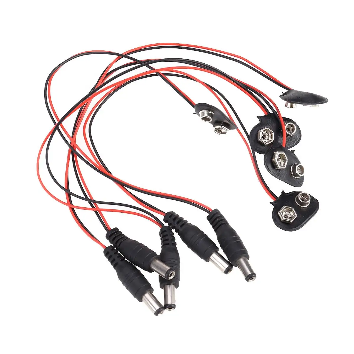 

5 pcs T-shaped Buckle Replacement Clip Socket Power Connector Cable Durable 9V Tyle Compatible LED Strip Tools