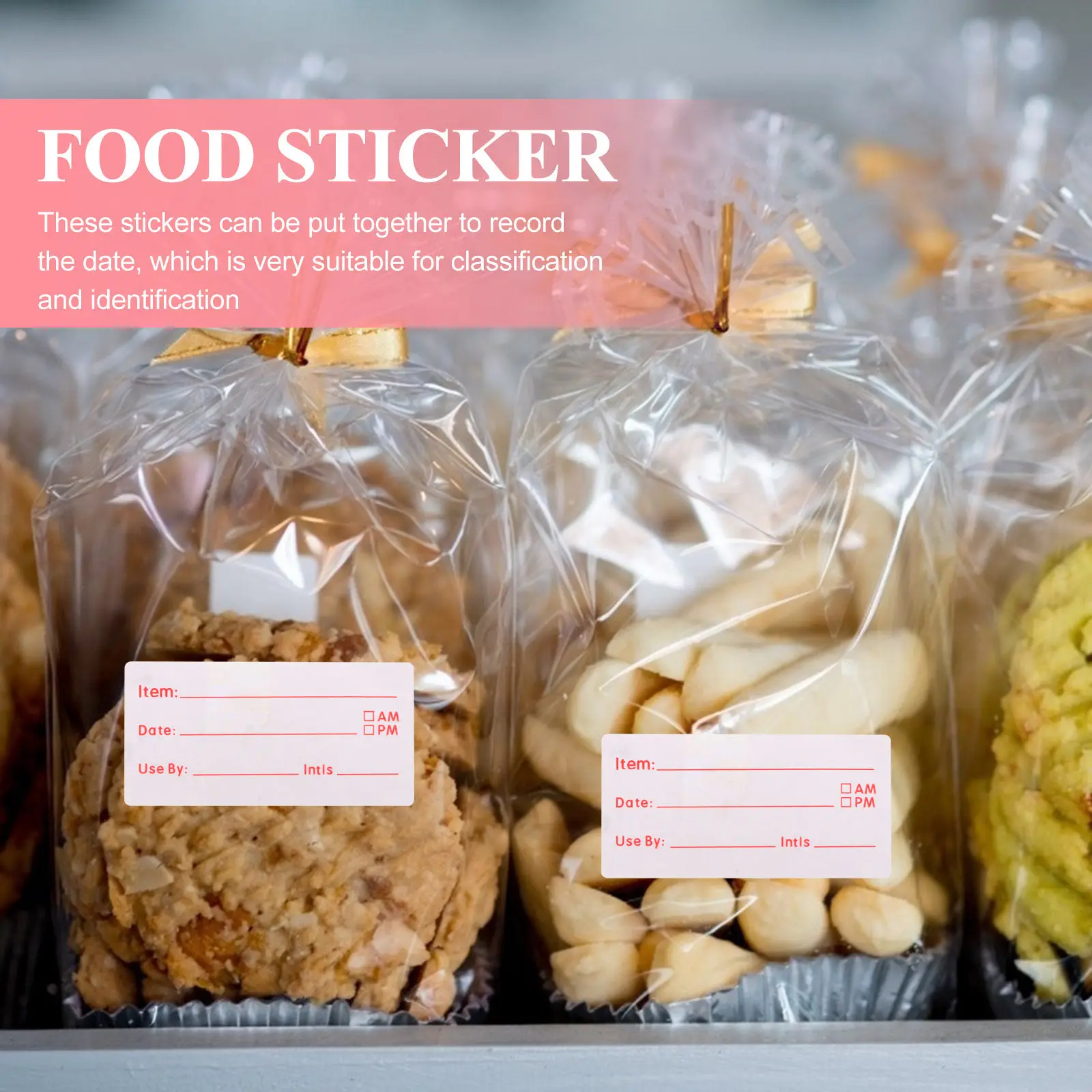 

500 шт. этикеток для классификации продуктов питания с полем для записи даты, без клея, самоклеящиеся, для напоминания о хранении продуктов на кухне, для банок