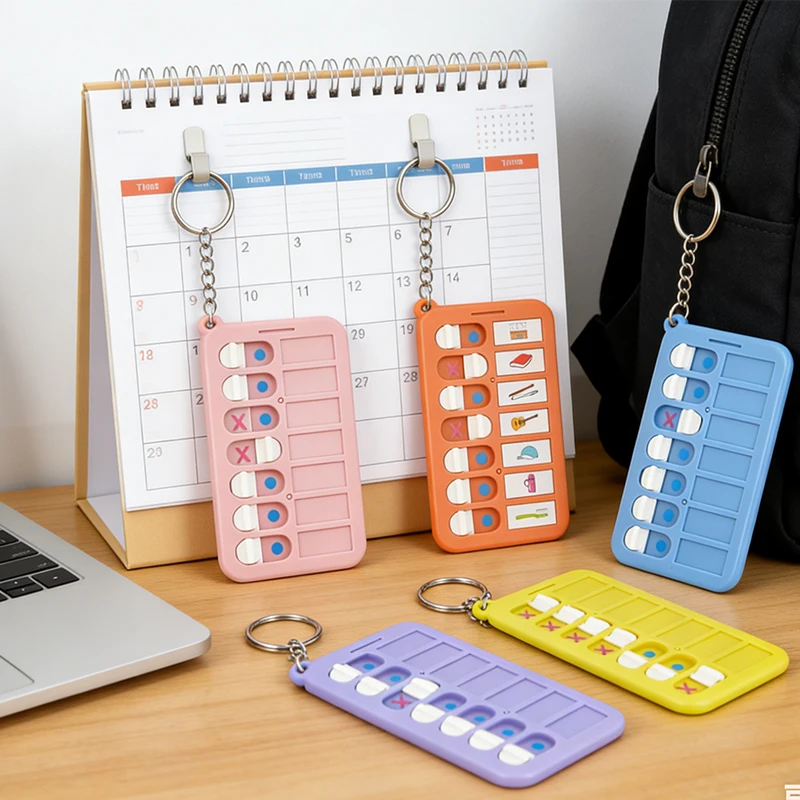 1-5 Stück Schul- und Büro-Organisationszubehör, Selbstdisziplin-Checkliste, Schreibwaren, Memo-Board, Tagebuch, Schlüsselanhänger, Notizbücher, Notizblock