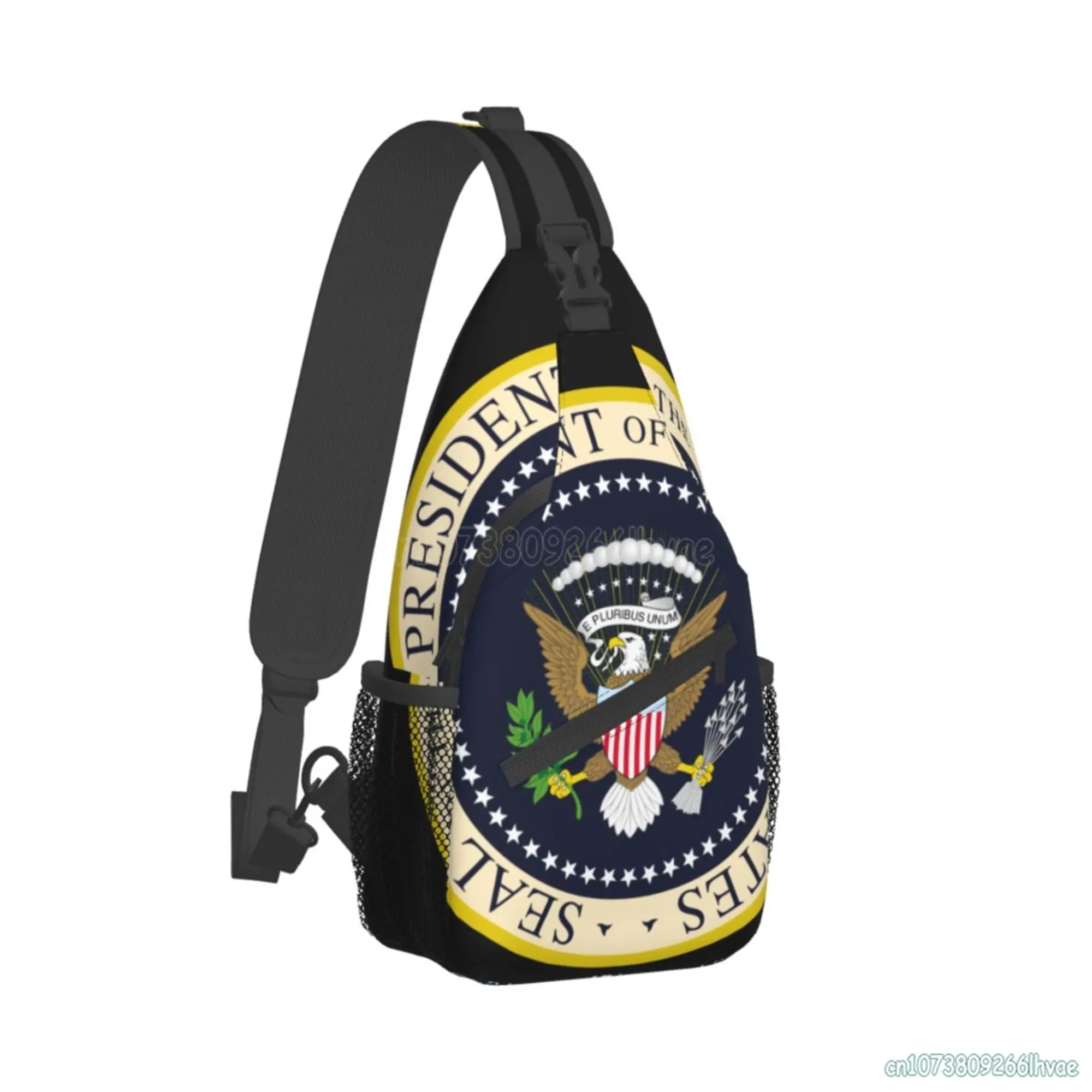 Bolso cruzado con sello del Presidente de los Estados Unidos, bolsa de pecho, mochila de viaje informal Unisex para viajes, playa, Camping,